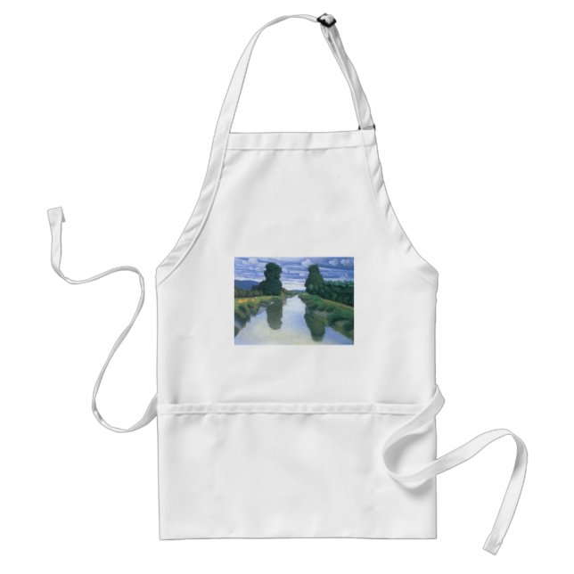The River at Berville by Felix Vallotton, Fine Art Standard Apron (Front)