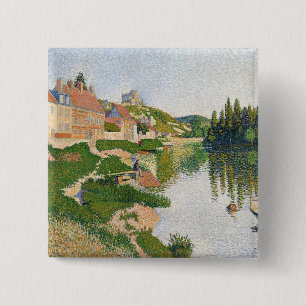 The River Bank, Petit-Andely, 1886 15 Cm Square Badge