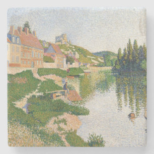 The River Bank, Petit-Andely, 1886 Stone Coaster