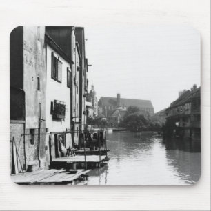 The River Gera at Erfurt, Thiringia, c.1910 Mouse Pad