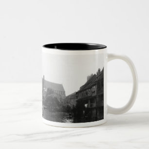 The River Gera at Erfurt, Thiringia, c.1910 Two-Tone Coffee Mug