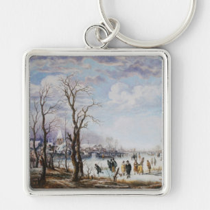 The river in winter Keychain