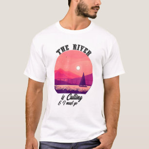 The River Is Calling And I Must Go Vintage Sunset T-Shirt