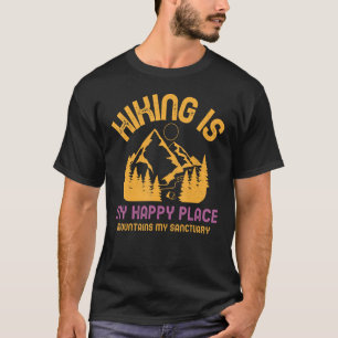 The River Is My Happy Place Hand Drawn River Campi T-Shirt