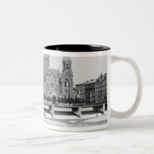 The river Isar at Munich, c.1910 Two-Tone Coffee Mug