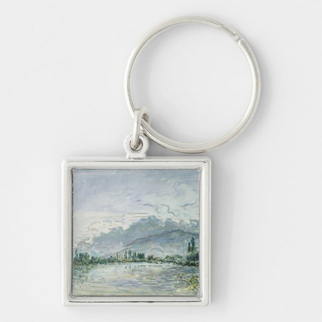 The River Isere at Grenoble, 1877 Key Ring (Front)
