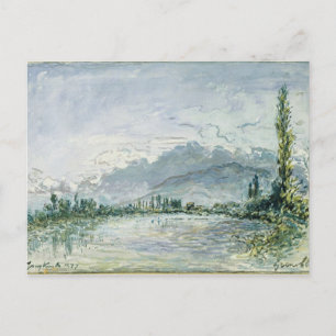 The River Isere at Grenoble, 1877 Postcard