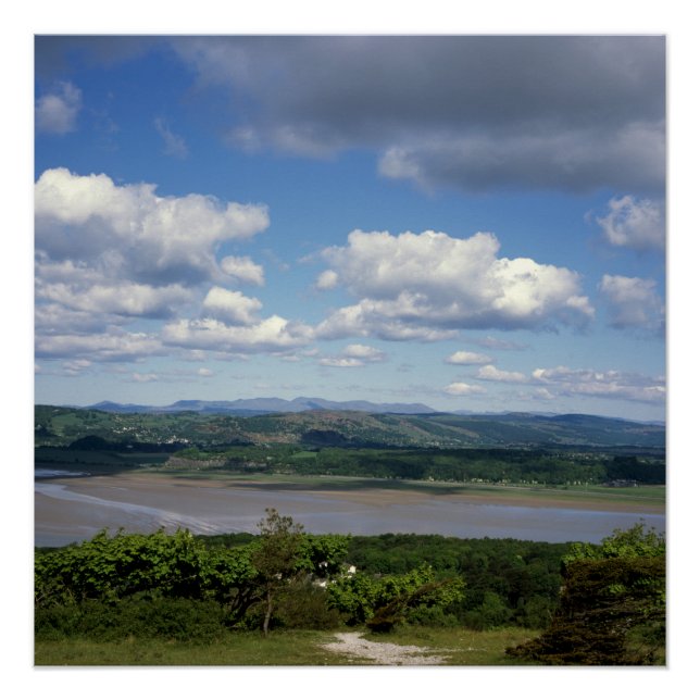 The River Kent viewed from Arnside Knott Arnside Poster (Front)