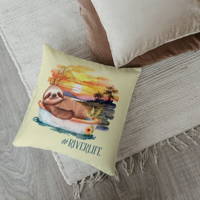 The River Life Sloth | Cute  Cushion (Creator Uploaded)