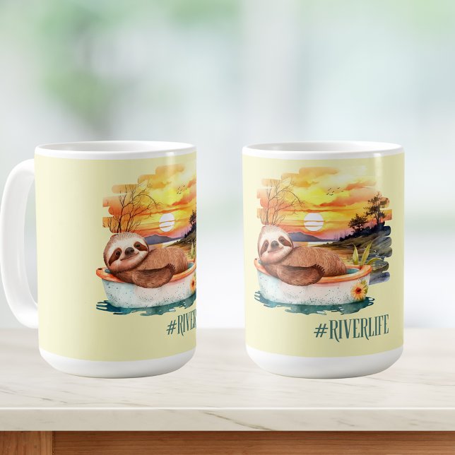 The River Life Sloth | Summer Fun Coffee Mug (Check out the rest of the #riverlife collection!)