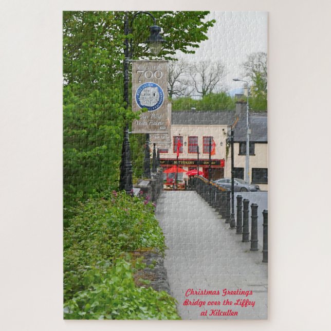 The River Liffey Kilcullen. Christmas Greetings Ji Jigsaw Puzzle (Vertical)