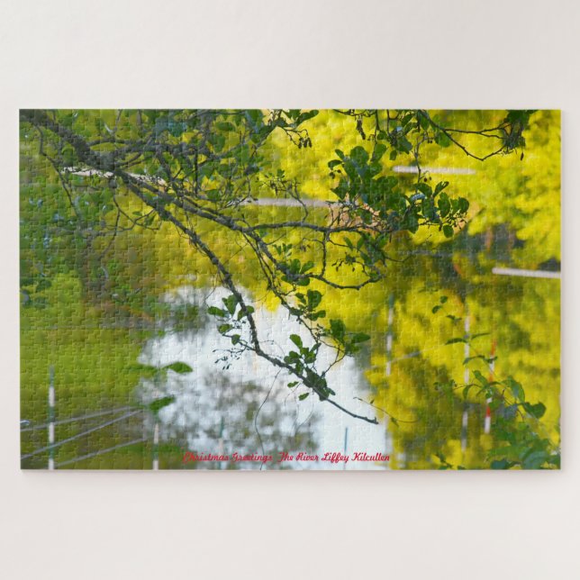 The River Liffey Kilcullen. Christmas Greetings Jigsaw Puzzle (Horizontal)