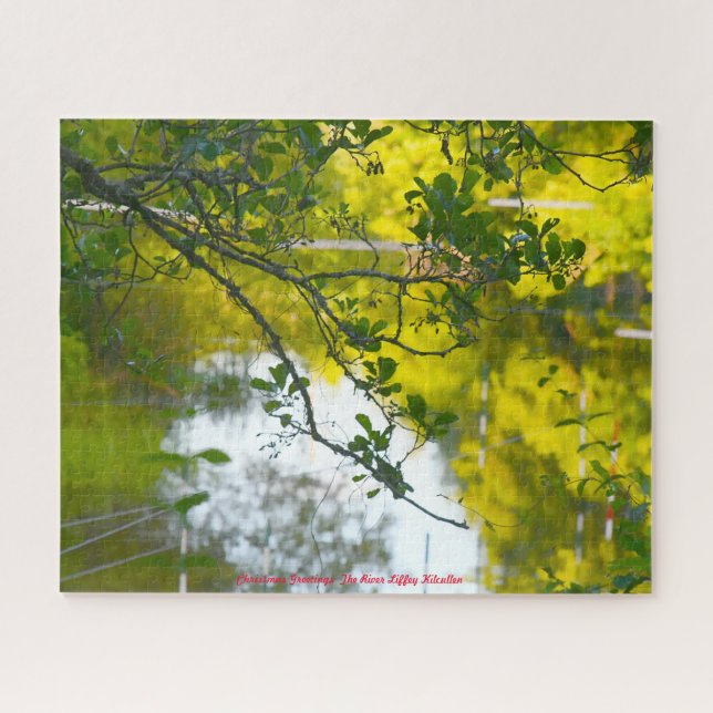 The River Liffey Kilcullen. Christmas Greetings Jigsaw Puzzle (Horizontal)
