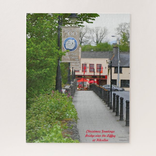 The River Liffey Kilcullen. Christmas Greetings Jigsaw Puzzle (Vertical)