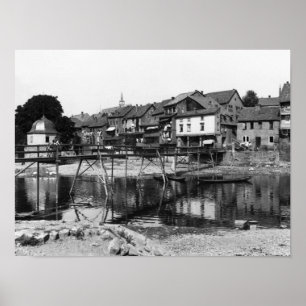 The River Nahe, Bad Kreuznach, c.1910 Poster