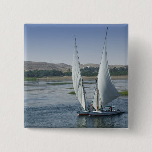 The River Nile and sailing boats used as 15 Cm Square Badge