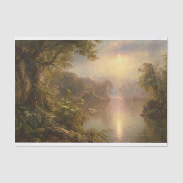 The River of Light, El Rio de Luz by F. E. Church Tissue Paper (Front)