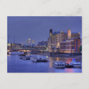 The River Thames at Dusk Postcard