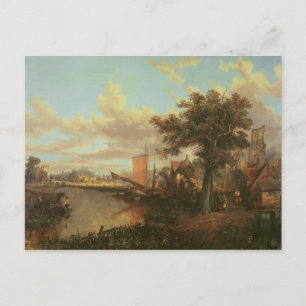 The River Yare with a distant view of Norwich Postcard