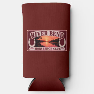The RiverBend HorseShoe Club Can Coozie