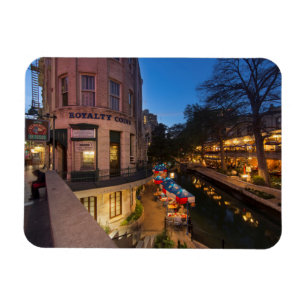 The Riverwalk At Dusk In Downtown San Antonio 2 Magnet