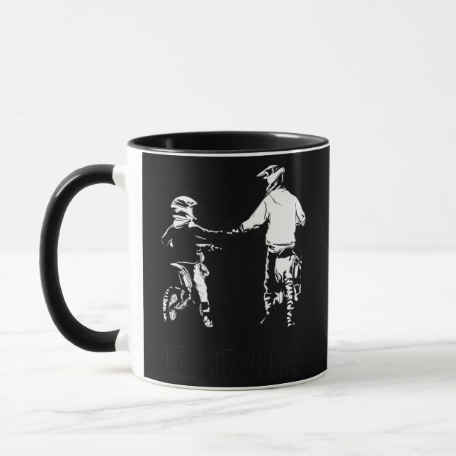 The Road Father Dad And Son Motocross Dirt Bike Mug (Left)