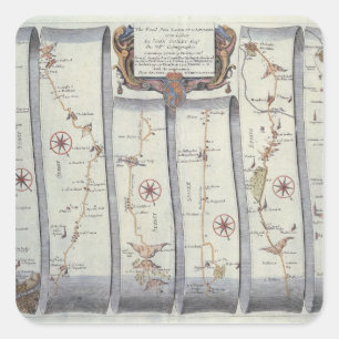 The Road from London to Arundel Square Sticker