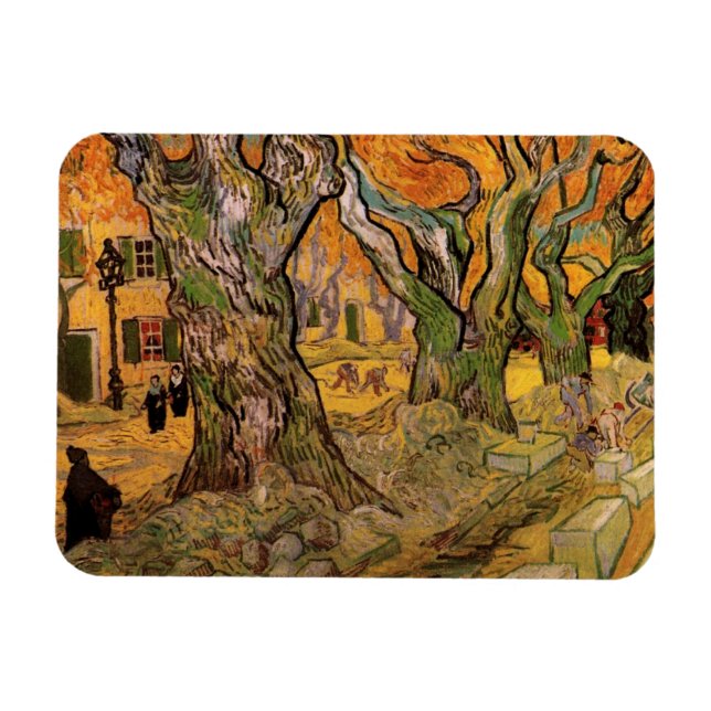 The Road Menders by Vincent van Gogh Magnet (Horizontal)