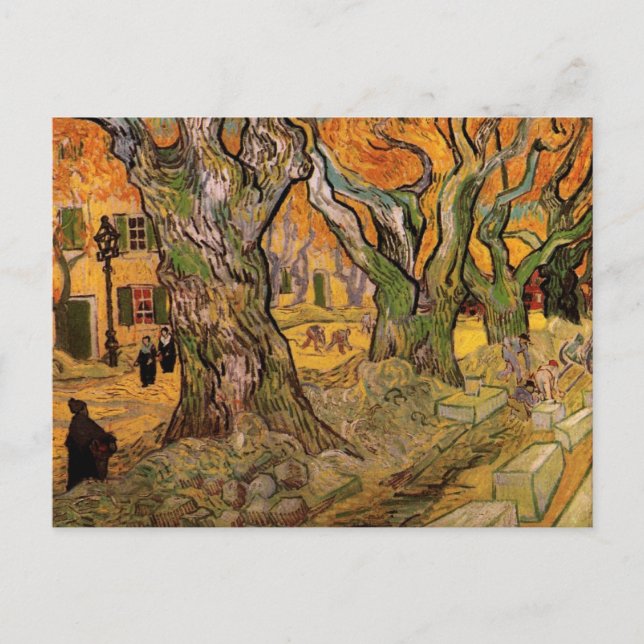 The Road Menders by Vincent van Gogh Postcard (Front)