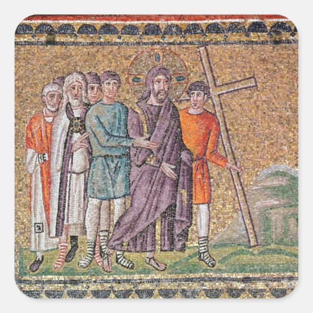 The Road to Calvary Square Sticker (Front)