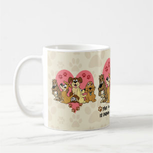 The Road To My Heart Dog Paw Prints Coffee Mug