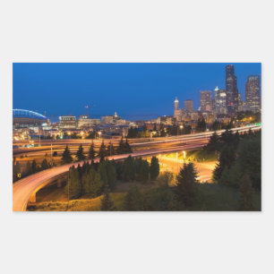 The road to Seattle Rectangular Sticker