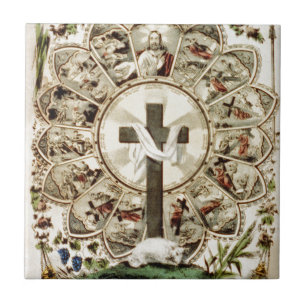 The Road to the Holy Cross Ceramic Tile