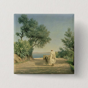 The Road to the Sea, Algeria, 1883 15 Cm Square Badge