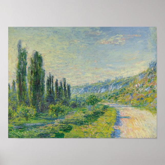 The Road to Vétheuil (by Claude Monet) Poster (Front)