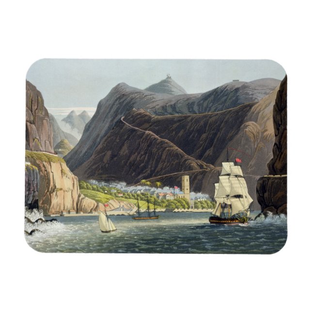 The Roads, St. Helena, engraved by Robert Havell ( Magnet (Horizontal)