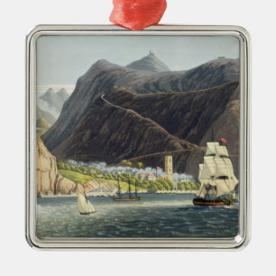 The Roads, St. Helena, engraved by Robert Havell ( Metal Ornament