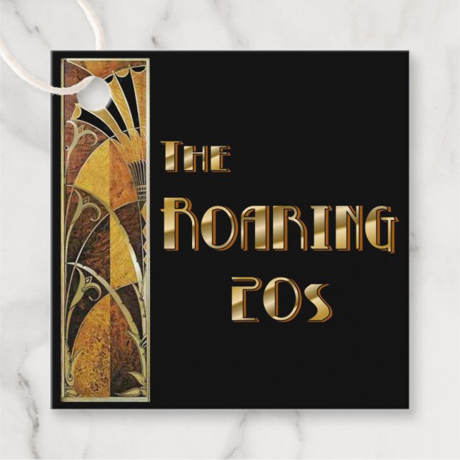 The Roaring 20s Favour Tags (Front)
