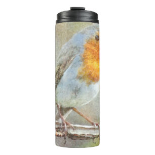 The Robin Is A Gabriel Watercolor Thermal Tumbler
