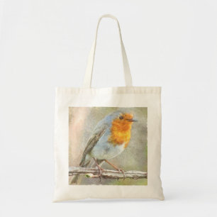 The Robin Is A Gabriel Watercolor Tote Bag