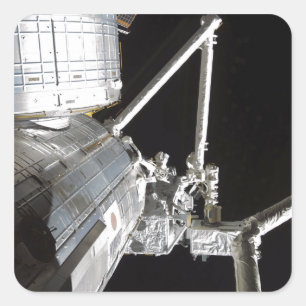 The robotic arm of the Japanese Experiment Modu 2 Square Sticker