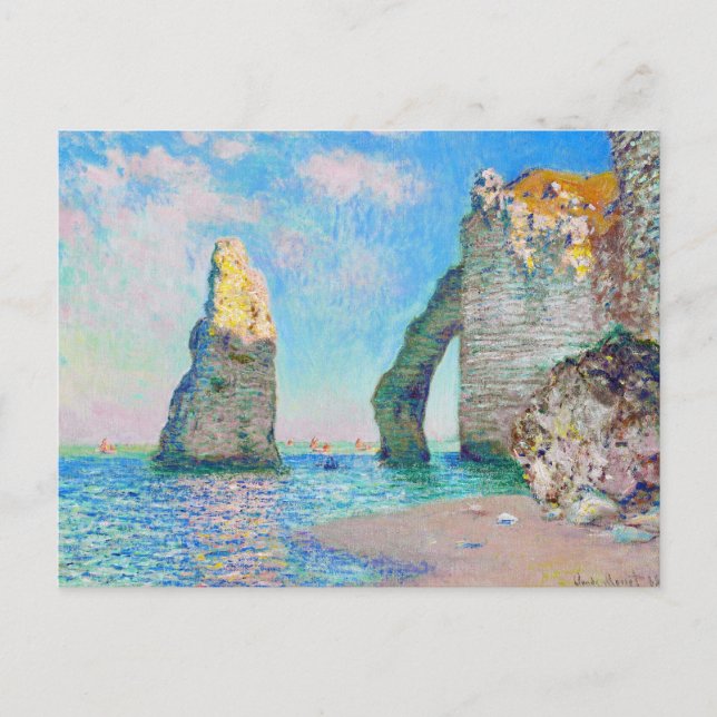 The Rock Needle and the Porte d'Aval Claude Monet Postcard (Front)