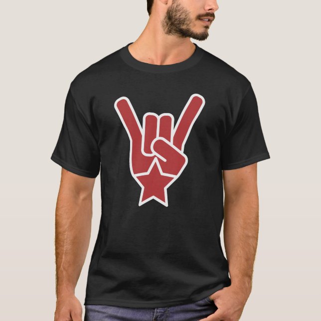The Rock Sign Red Logo T-Shirt (Front)