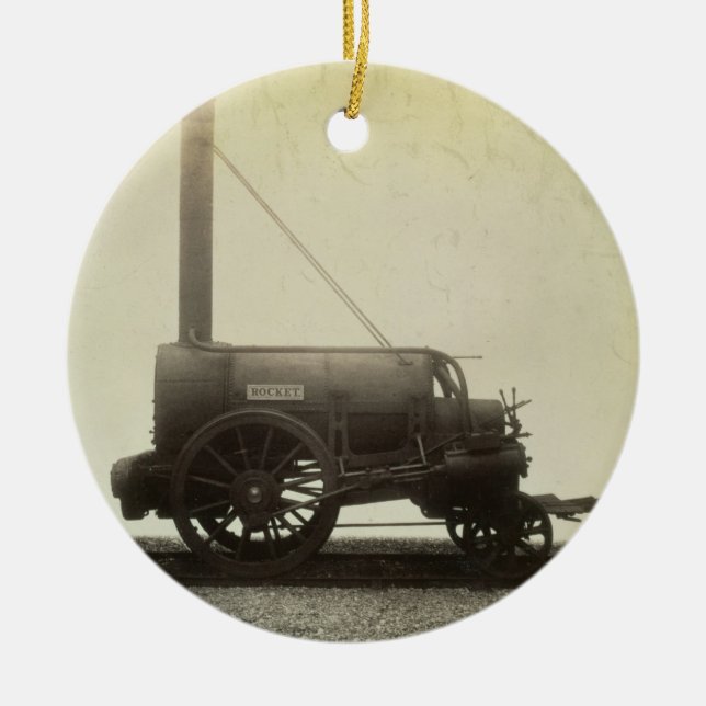 The 'Rocket' designed by George Stephenson (1781-1 Ceramic Ornament (Front)