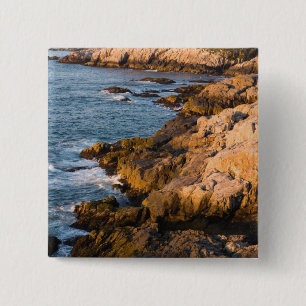 The rocky coast of Isle au Haut in Maine's 15 Cm Square Badge