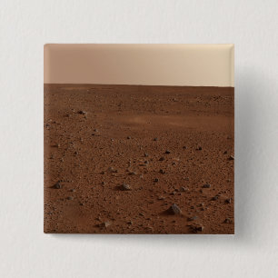 The rocky surface of Mars 15 Cm Square Badge