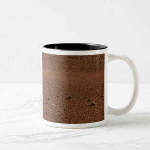 The rocky surface of Mars Two-Tone Coffee Mug