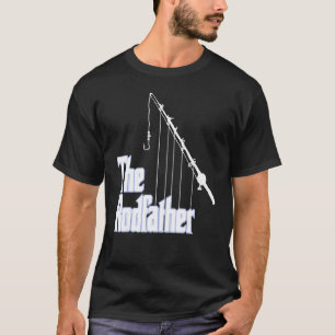 The Rod Father  Mens Fishing Angler Dad Fisherman T-Shirt