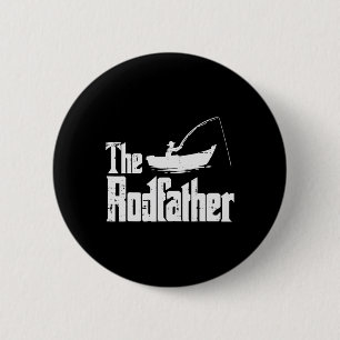 The Rodfather Fun Fishing Fathers Day Movie Pun Da 6 Cm Round Badge