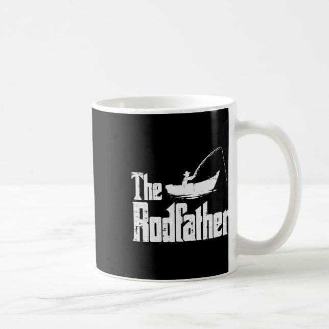 The Rodfather Fun Fishing Fathers Day Movie Pun Da Coffee Mug (Right)